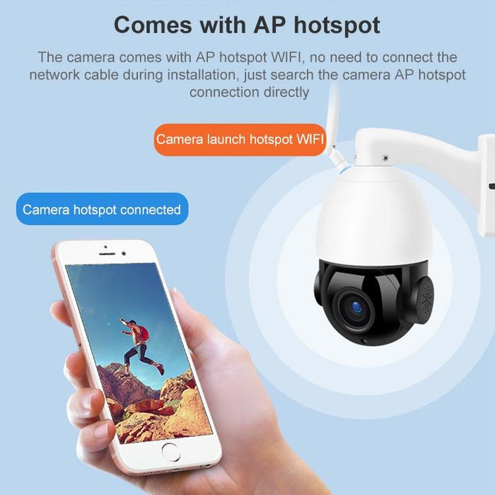 2.0 Million Pixels 1080P Hd 20X Zoom Wireless Wifi Dome Smart Camera Support Infrared Night Vision / Motion Detection / Voice Intercom / Tf Card