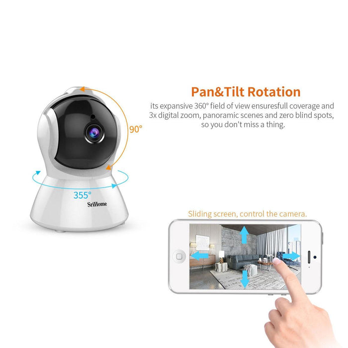 2.0 Million Pixels 1080P Hd Ai Auto-Tracking Ip Camera Support Two Way Audio / Motion Tracking / Humanoid Detection / Night Vision / Tf Card