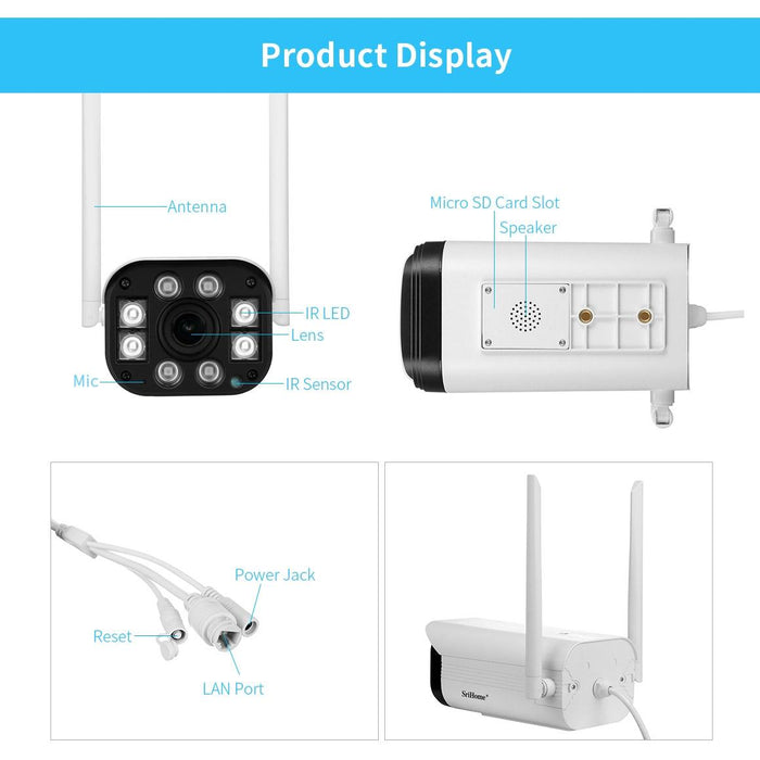 3.0 Million Pixels 1296P Hd Ip Camera Support Two Way Talk / Motion Detection / Night Vision / Tf Card