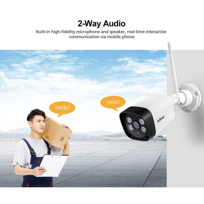 3.0 Million Pixels 1296P Hd Ip Camera Support Two Way Audio / Motion Detection / Humanoid Detection / Full-Colour Night Vision / Tf Card