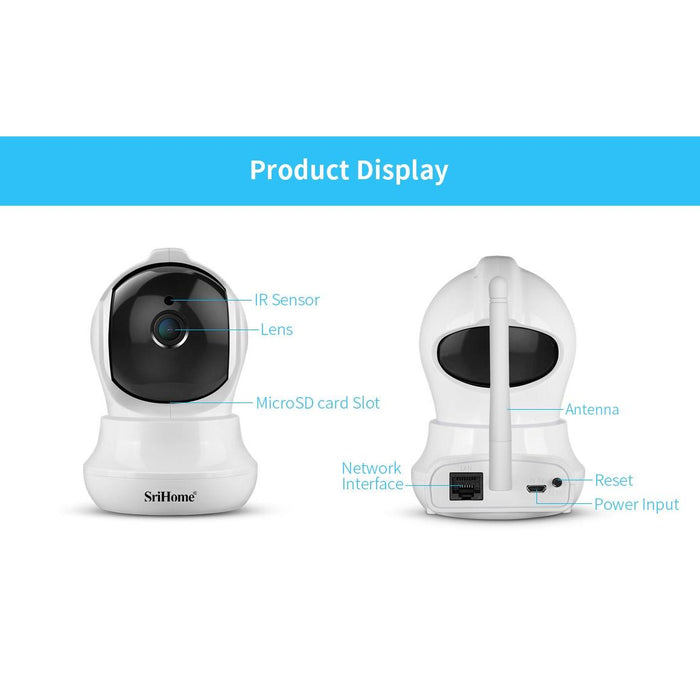 3.0 Million Pixels 1296P Hd Ai Ip Camera Support Two Way Talk / Auto Tracking / Humanoid Detection / Night Vision / Tf Card