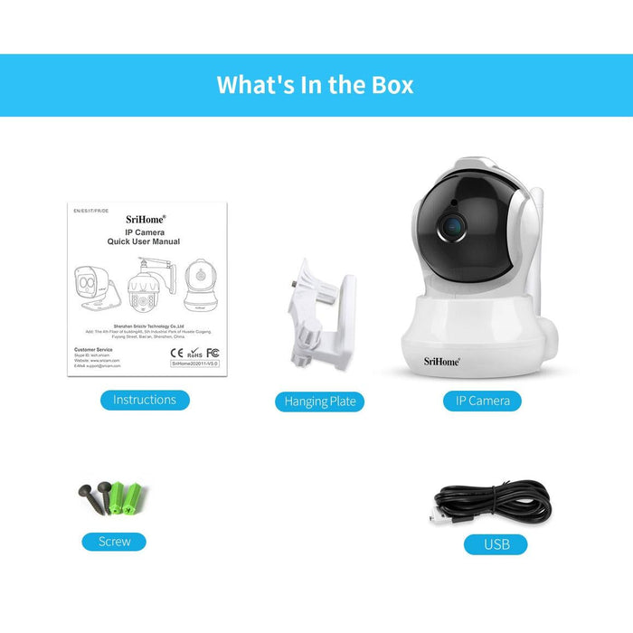 3.0 Million Pixels 1296P Hd Ai Ip Camera Support Two Way Talk / Auto Tracking / Humanoid Detection / Night Vision / Tf Card