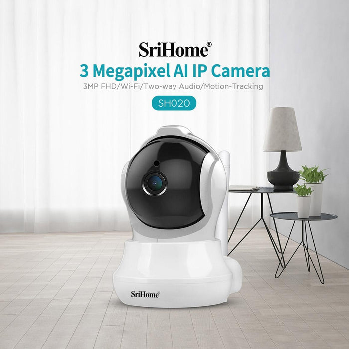 3.0 Million Pixels 1296P Hd Ai Ip Camera Support Two Way Talk / Auto Tracking / Humanoid Detection / Night Vision / Tf Card