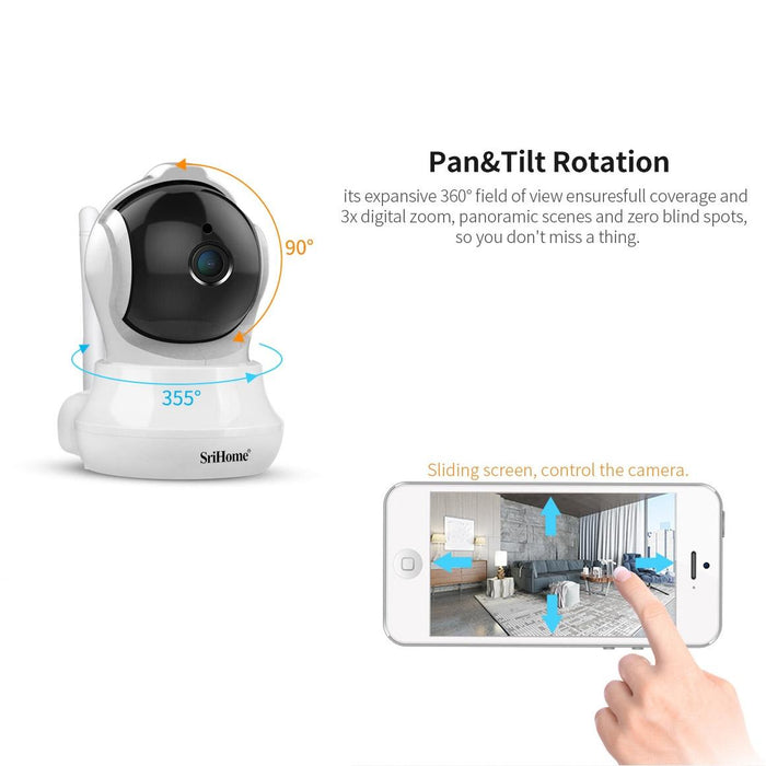 3.0 Million Pixels 1296P Hd Ai Ip Camera Support Two Way Talk / Auto Tracking / Humanoid Detection / Night Vision / Tf Card