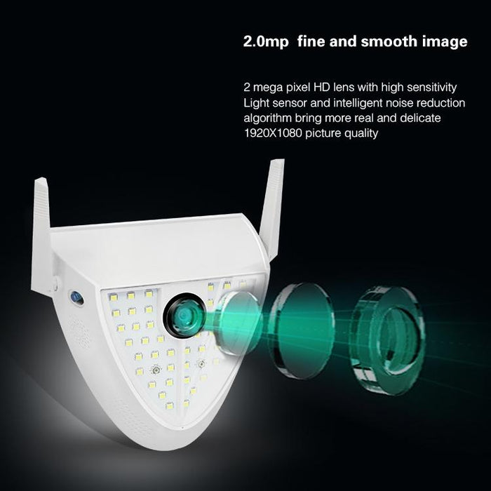 2.0 Megapixel 42 Leds Garden Light Smart Camera Support Motion Detection / Night Vision / Voice Intercom / Tf Card