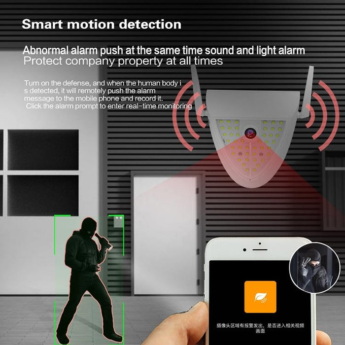 2.0 Megapixel 42 Leds Garden Light Smart Camera Support Motion Detection / Night Vision / Voice Intercom / Tf Card