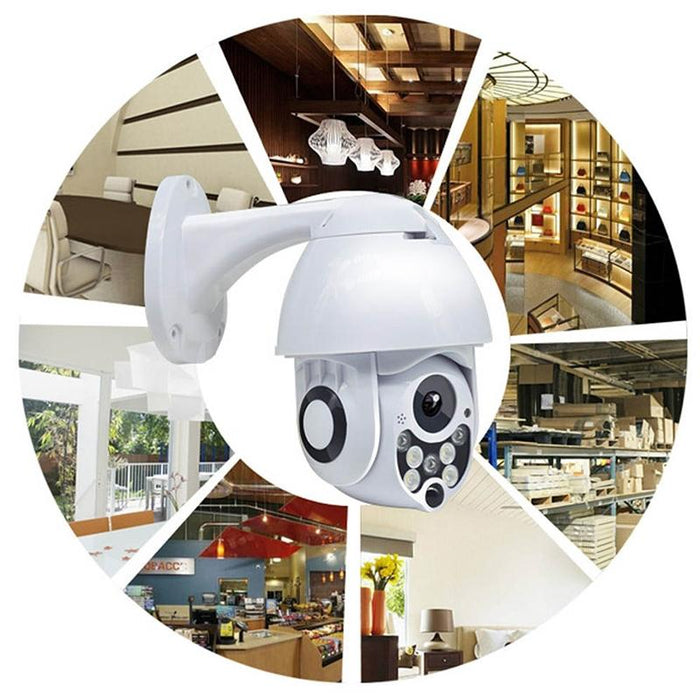 Wireless Surveillance Camera Hd Ptz Home Security Outdoor Ip66 Waterproof Network Dome Camera Support Night Vision & Motion Detection & Tf Card