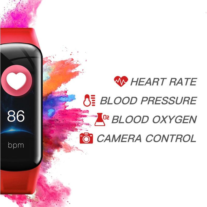Smart Bracelet With Call Reminder Hr / Bp Monitoring Sleep / Sedentary Tracking And Remote Control