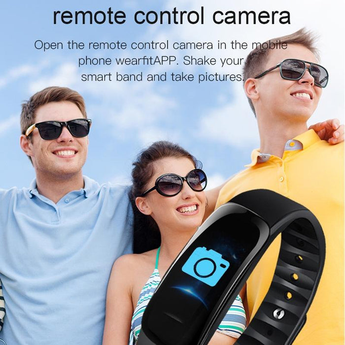 Smart Bracelet With Call Reminder Hr / Bp Monitoring Sleep / Sedentary Tracking And Remote Control