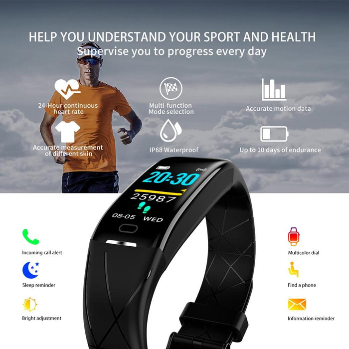 Waterproof Smart Bracelet Call Reminder Heart Rate Monitor