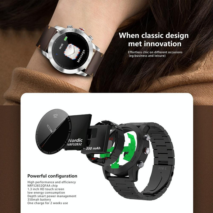 Ip68 Waterproof Smart Bracelet Call Reminder Heart Rate Monitoring