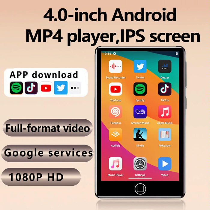 Mp004 4.0 Inch Ips Screen Android 14 Ai Smart Music Player Mini Tablet Pc 4Gb + 64Gb Black