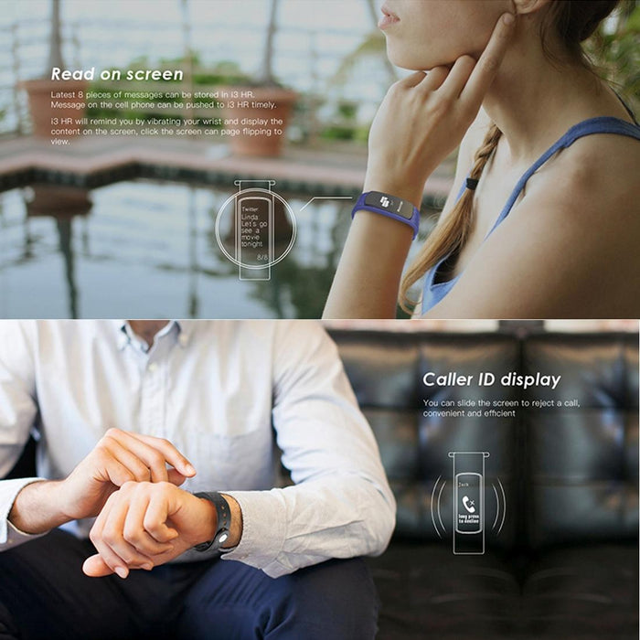 Oled Bluetooth Smart Bracelet Call/Message Display Hr Monitor Sleep Management Pedometer Sedentary Reminder Android/Ios