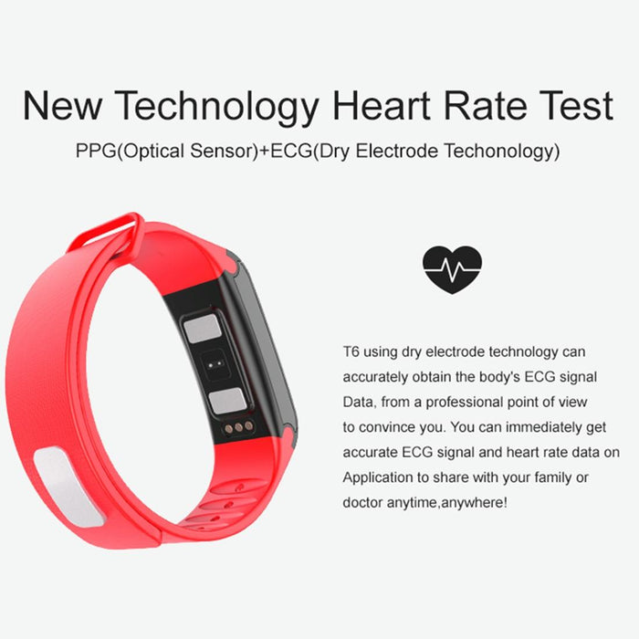 Oled Fitness Tracker Sports Mode Ecg Heart Rate Bp Sleep Monitor