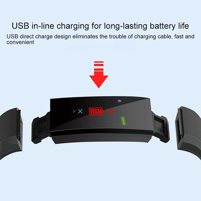 Oled Smart Bracelet Call Reminder Heart Rate Blood Pressure Monitoring Sleep Sedentary Reminders