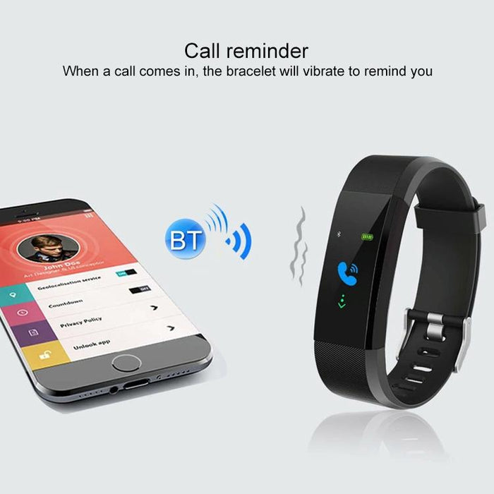 Oled Smart Bracelet Call Reminder Heart Rate Blood Pressure Monitoring Sleep Sedentary Reminders