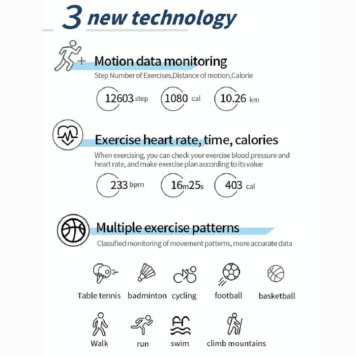 Colour Screen Ip67 Smart Watch Message Heart Oxygen Blood Monitoring