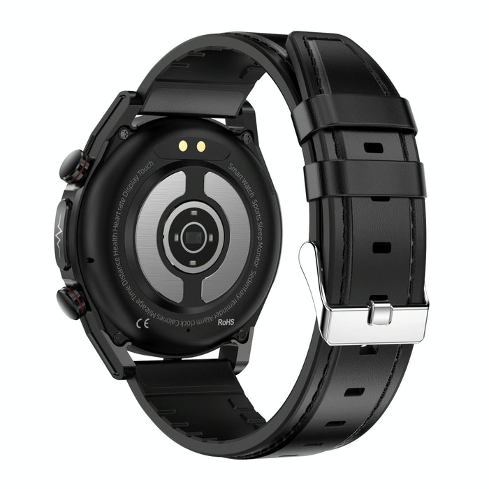 1.39 Inch Ips Screen Ip67 Waterproof Leather Band Smart Watch Support Body Temperature Monitoring / Ecg