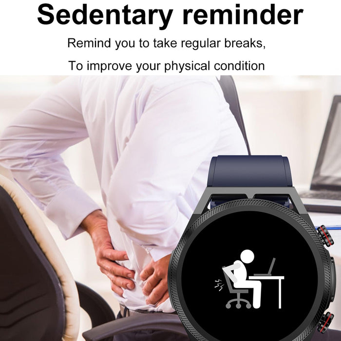 1.39 Inch Ips Screen Ip67 Waterproof Leather Band Smart Watch Support Body Temperature Monitoring / Ecg