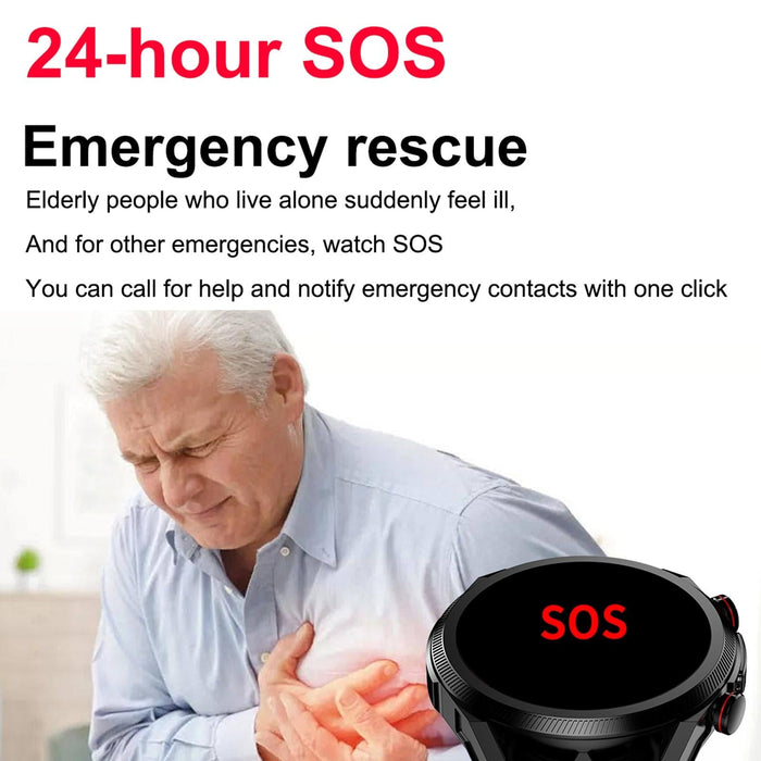 1.39 Inch Ips Screen Ip67 Waterproof Leather Band Smart Watch Support Body Temperature Monitoring / Ecg