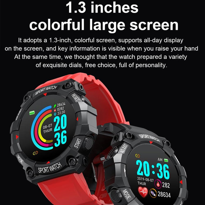 1.3 Inch Colour Round Screen Sport Smart Watch Support Heart Rate / Multi-Sports Mode