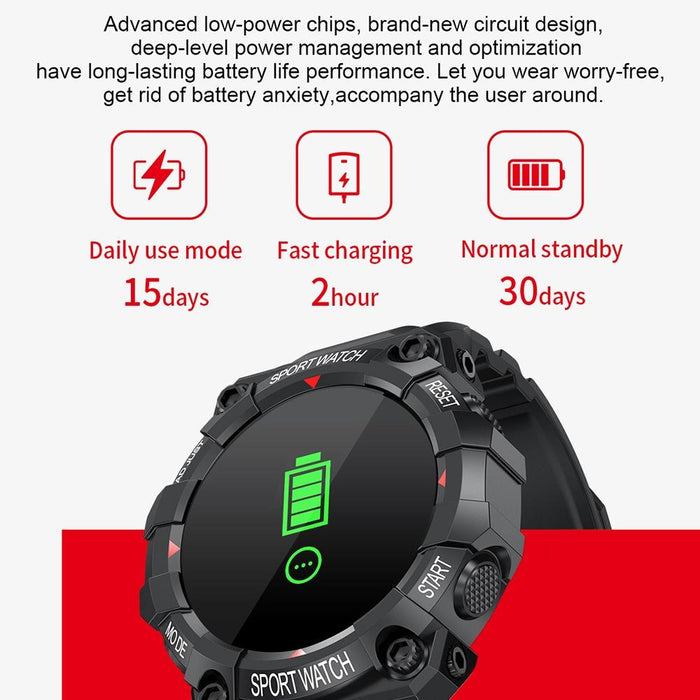 1.3 Inch Colour Round Screen Sport Smart Watch Support Heart Rate / Multi-Sports Mode