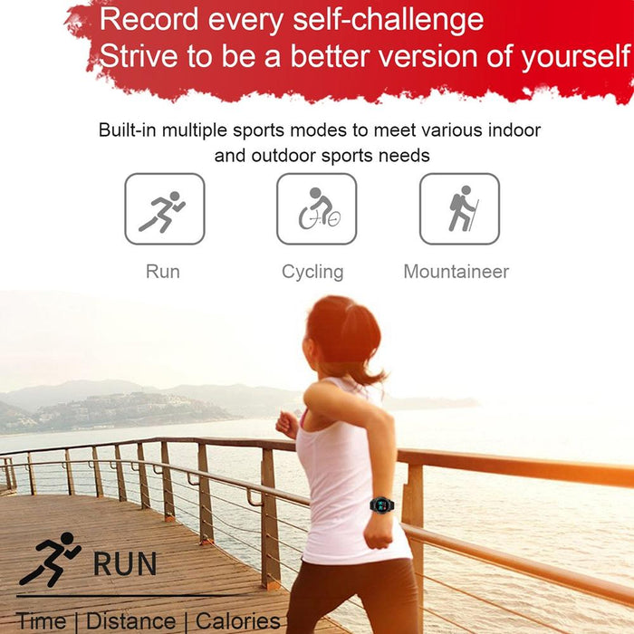 1.3 Inch Colour Round Screen Sport Smart Watch Support Heart Rate / Multi-Sports Mode