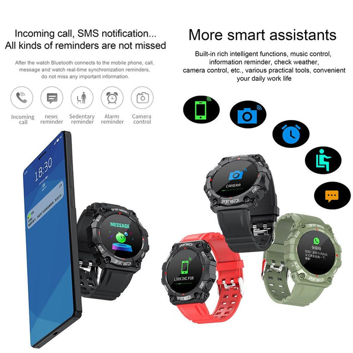 1.3 Inch Colour Round Screen Sport Smart Watch Support Heart Rate / Multi-Sports Mode