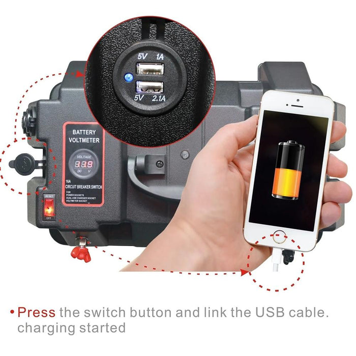 12V Usb Emergency Power Supply For Outdoor Use