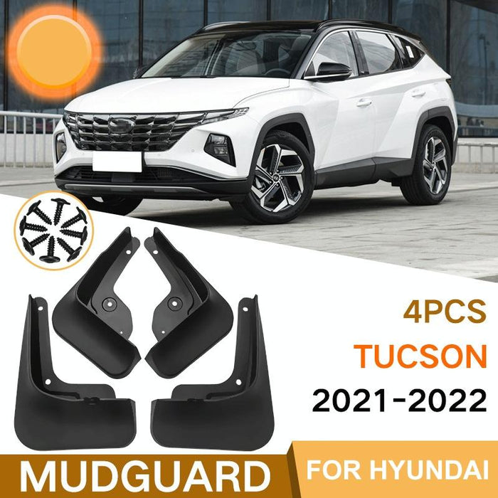 For Hyundai Tucson 2021-2022 4Pcs / Set Car Auto Soft Plastic Splash Flaps Fender Guard