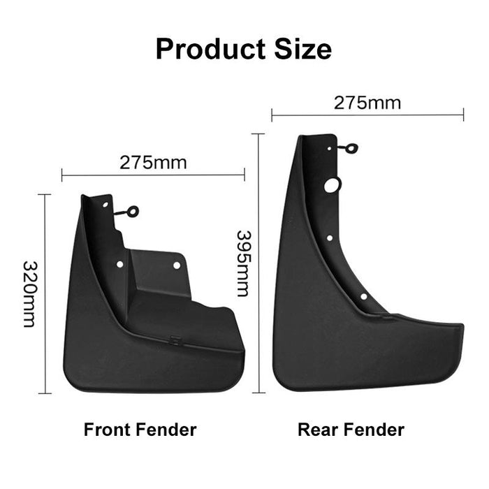 For Jeep Grand Cherokee 2011-2021 4Pcs / Set Car Auto Soft Plastic Splash Flaps Fender Guard
