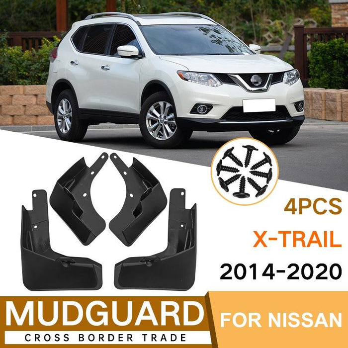 For Nissan X-Trail 2014-2020 4Pcs / Set Car Auto Soft Plastic Splash Flaps Fender Guard