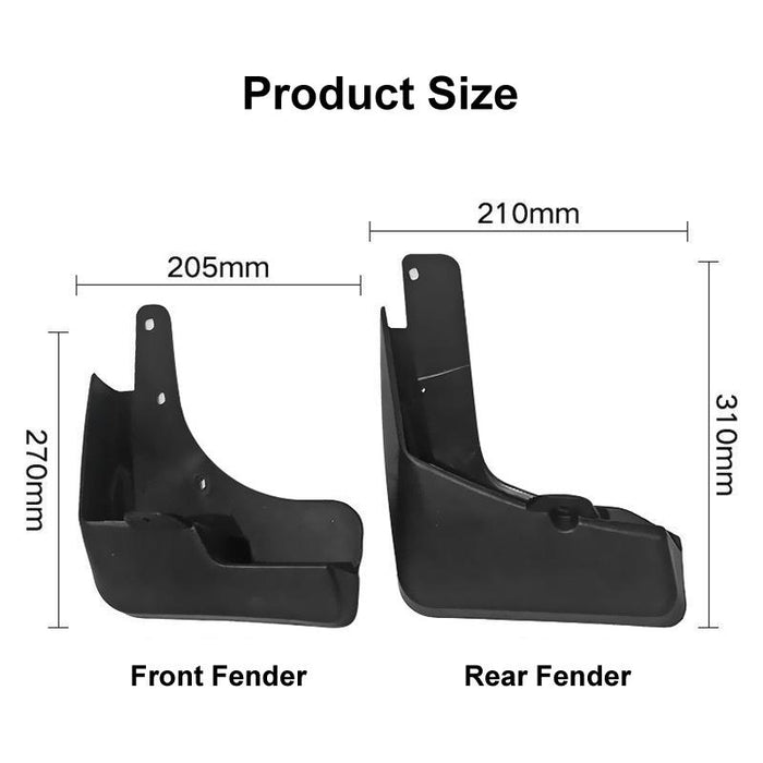 For Nissan X-Trail 2014-2020 4Pcs / Set Car Auto Soft Plastic Splash Flaps Fender Guard