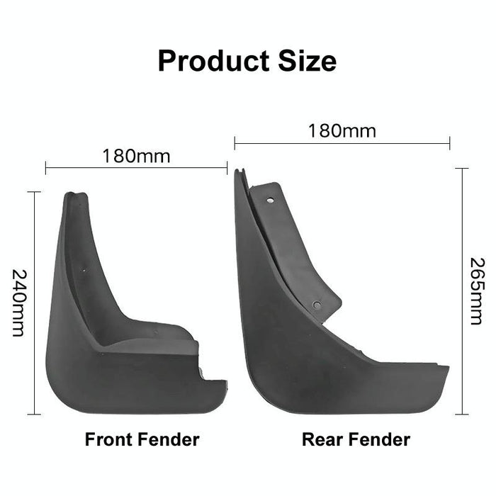 For Ford Fiesta 4Pcs / Set Car Auto Soft Plastic Splash Flaps Fender Guard