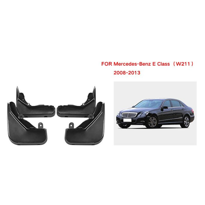 For Mercedes-Benz E-Class 2008-2013 4Pcs / Set Car Auto Soft Plastic Splash Flaps Fender Guard