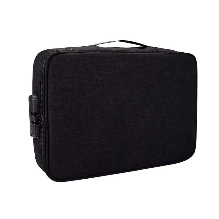 Zj02 Waterproof Polyester Multi-Layer Document Storage Bag Laptop Bag For All Sizes Of Laptops With Password Lock