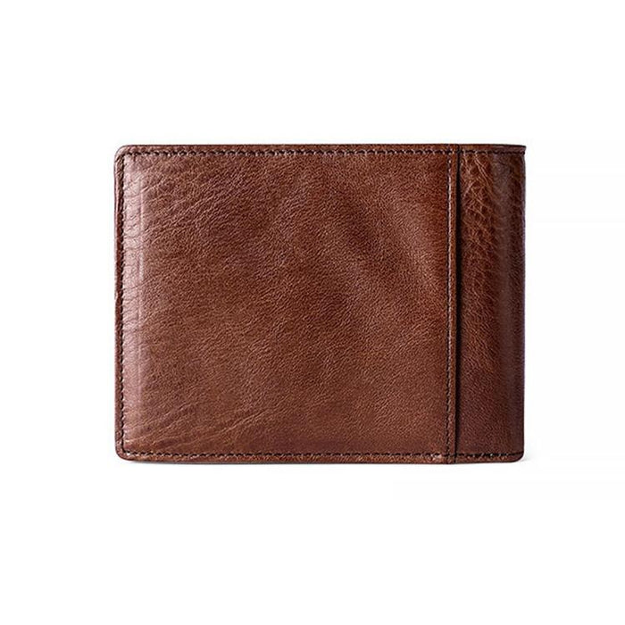 8016 Retro Cowhide Leather Multiple Card Slots Wallet For Men With Removable Card Holder
