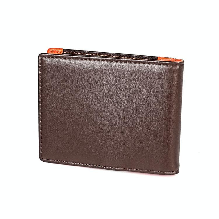 Anti-magnetic Leather Wallet with Zipper for Men - Rfid