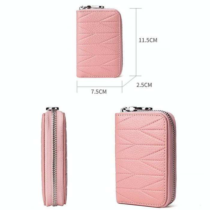 Women Anti Magnetic Leather Rfid Wallet