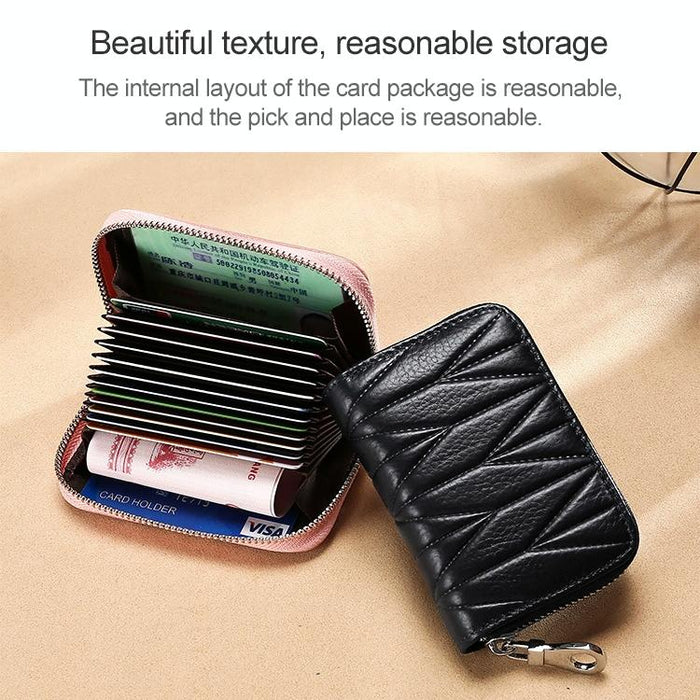 Women Anti Magnetic Leather Rfid Wallet