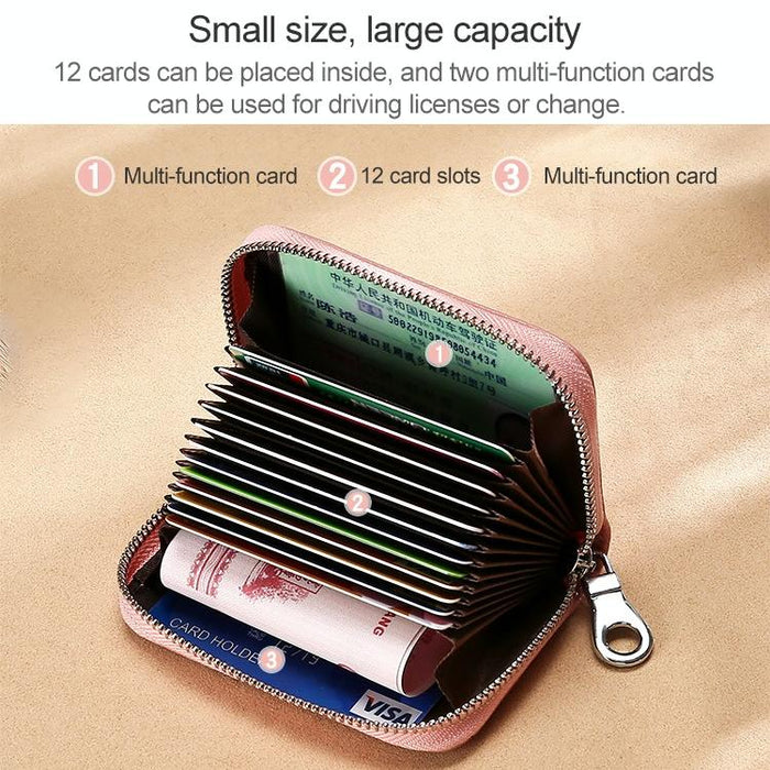 Women Anti Magnetic Leather Rfid Wallet