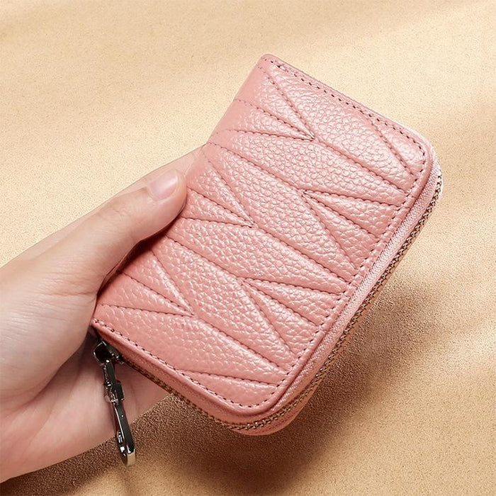 Women Anti Magnetic Leather Rfid Wallet