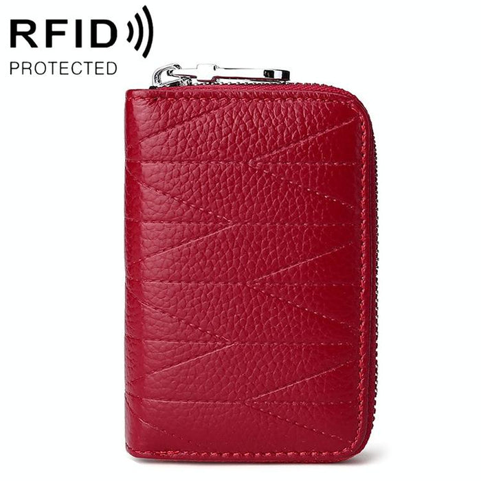 Women Anti Magnetic Leather Rfid Wallet