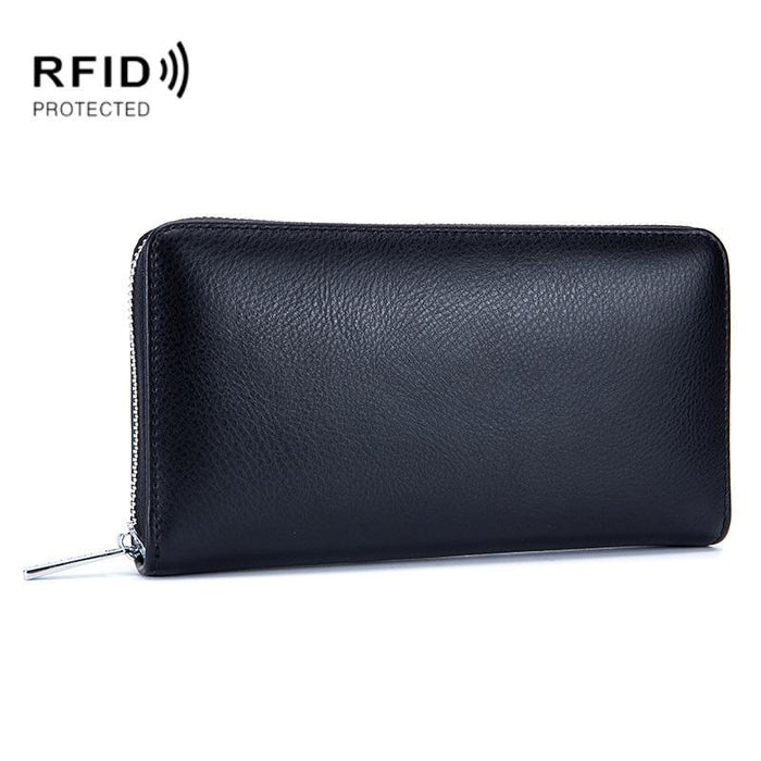 Leather Rfid Card Holder Wallet - Blocking