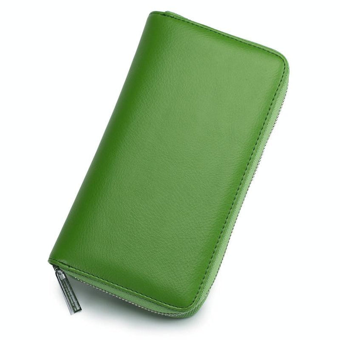 Leather Rfid Card Holder Wallet - Blocking