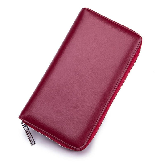 Leather Rfid Card Holder Wallet - Blocking