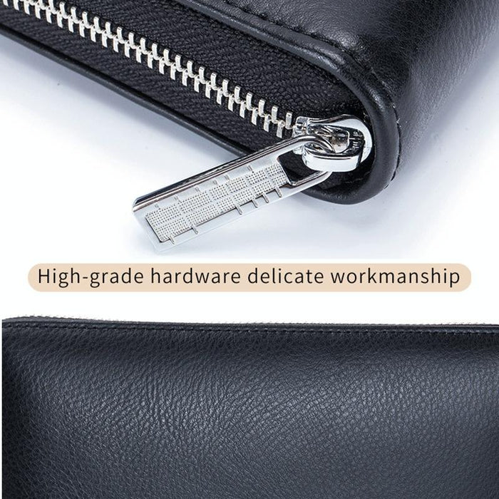 Leather Rfid Card Holder Wallet - Blocking