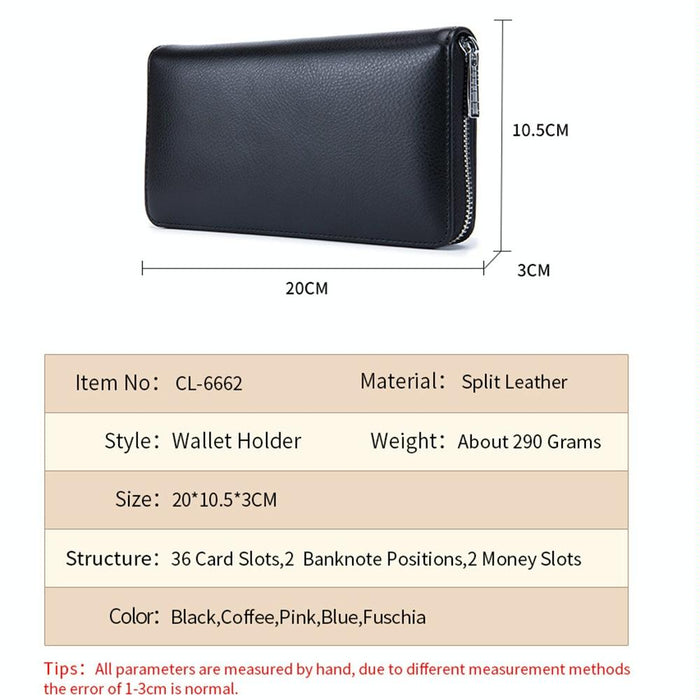 Leather Rfid Card Holder Wallet - Blocking