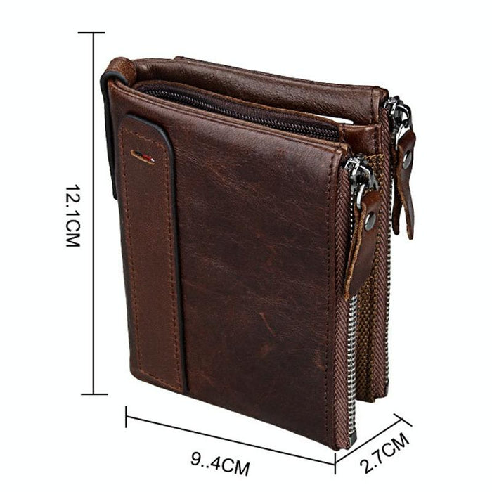 Men Leather Rfid Blocking Card Holder Wallet
