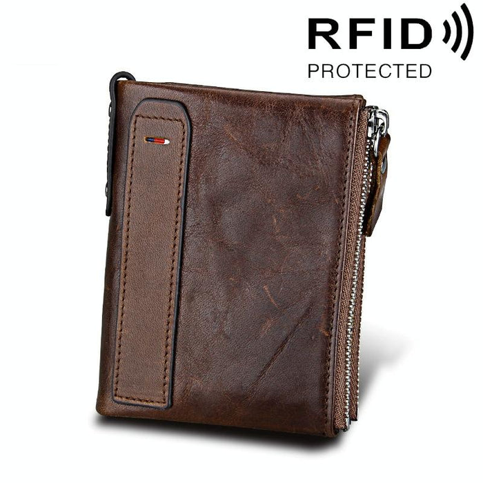 Men Leather Rfid Blocking Card Holder Wallet